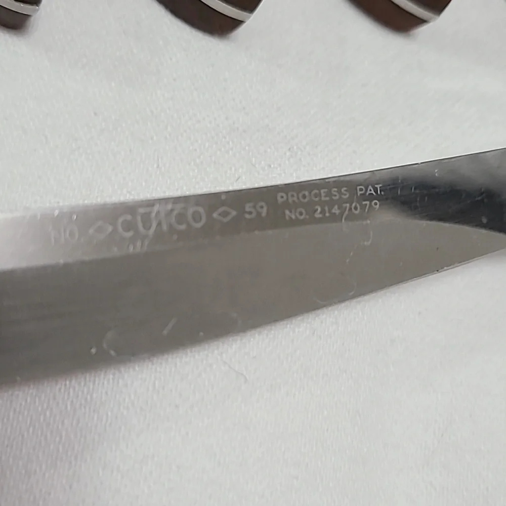 Cutco Vintage #59 Pat. No. 2147079, Set of 7 Smooth Blade Steak/table Knives - Picture 9 of 16